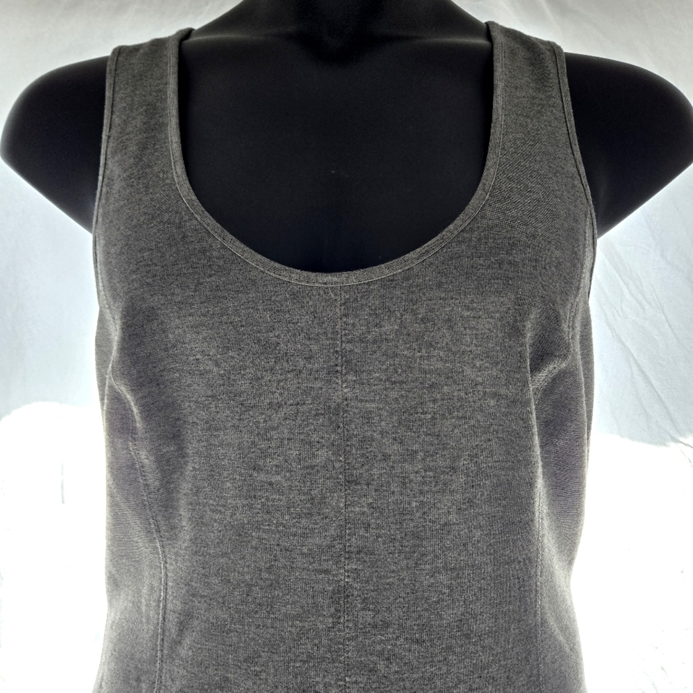 Lovely Gray BR Racerback Ruffle Hem Dress EUC - Picture 2 of 10